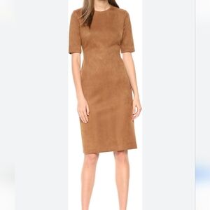 Anne Klein Faux Suede Sheath Midi Dress Sz.12 NWT